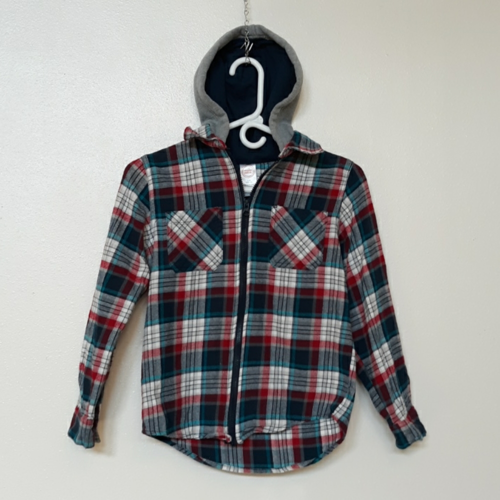 Childs Hooded Shirt Jacket